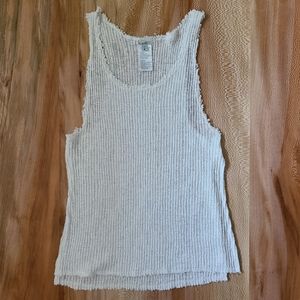UO Ecote Waffle Knit Tank w/ Deep Slit